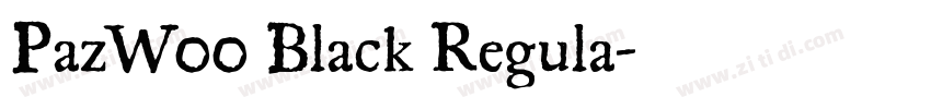 PazW00 Black Regula字体转换